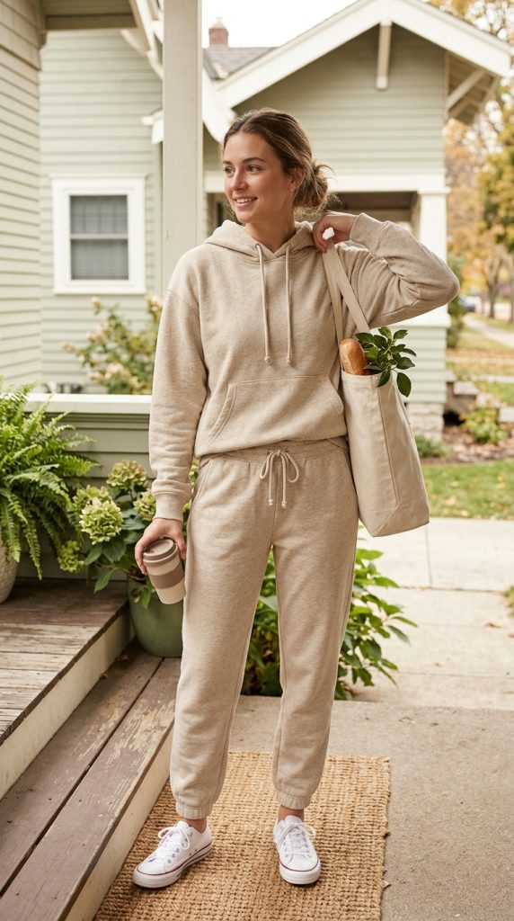 Neutral Hoodie with Joggers