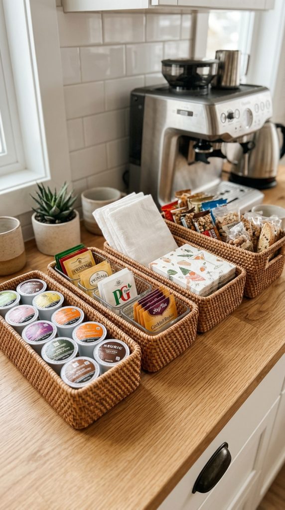 Organize with Decorative Baskets