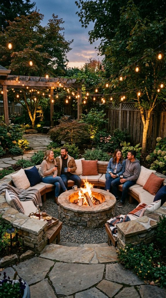 Outdoor Fire Pit Lounge