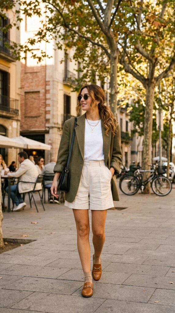 Oversized Blazer with Shorts