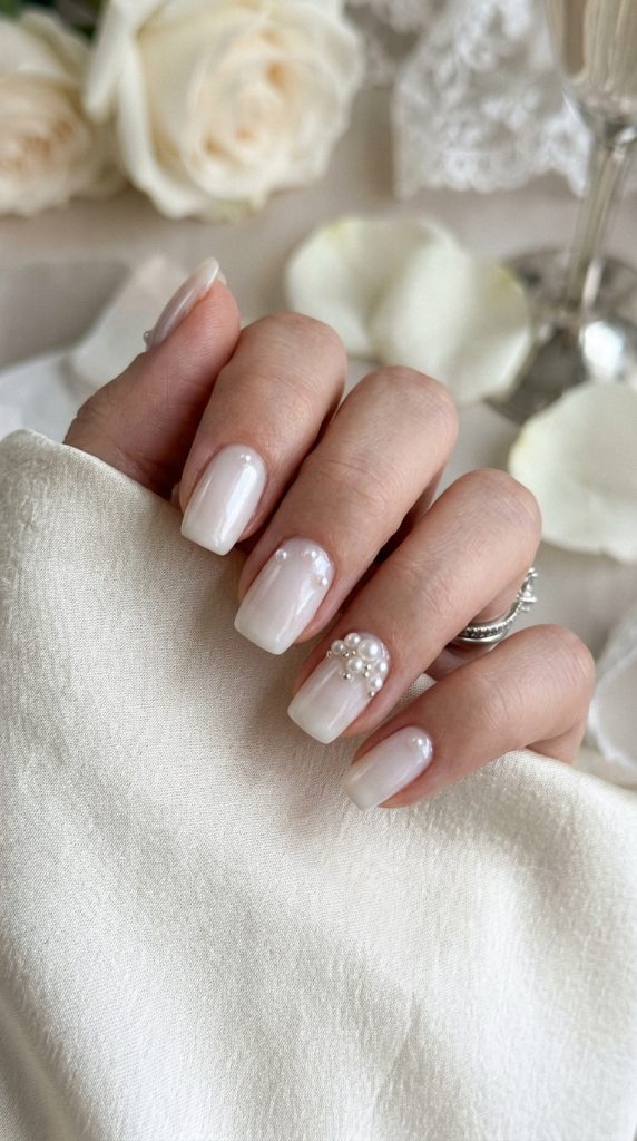 Pearl Embellished Nails