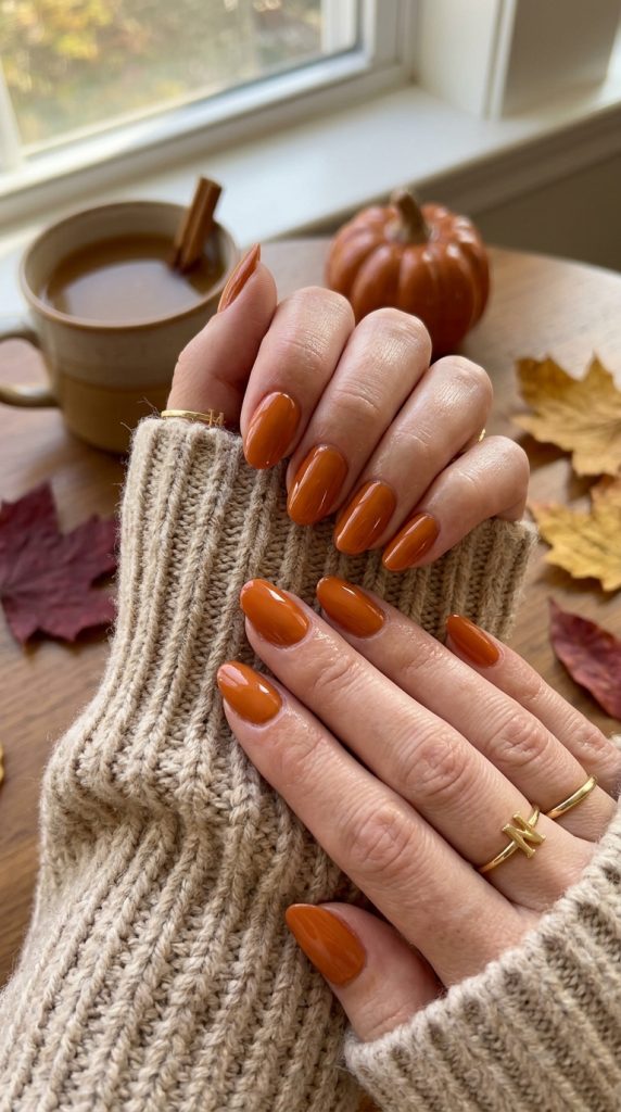 Pumpkin Spice Nails