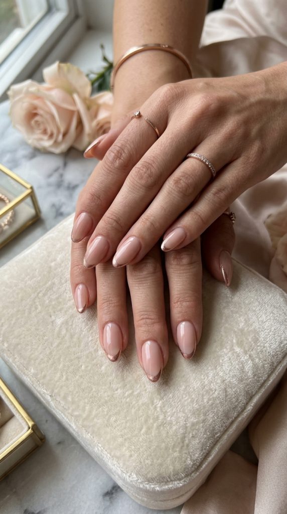 Rose Gold French Tips