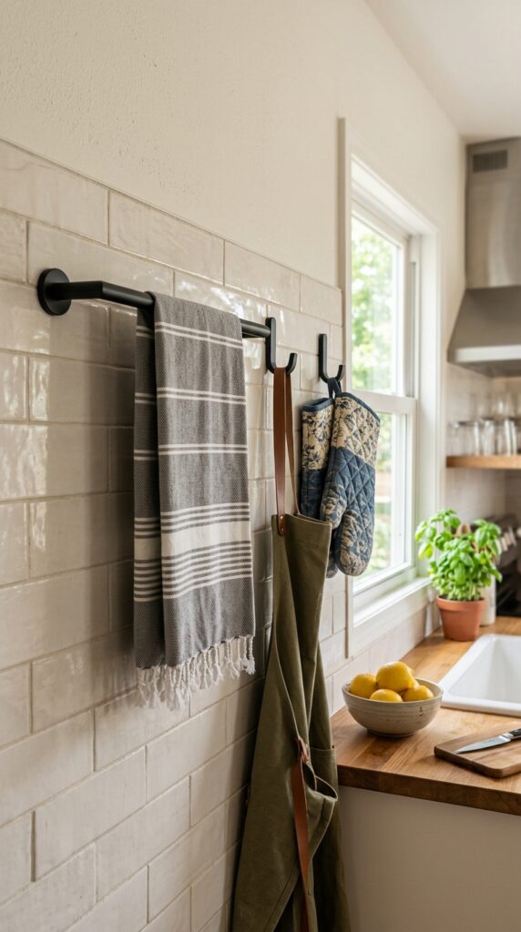 Towel Bar and Hooks