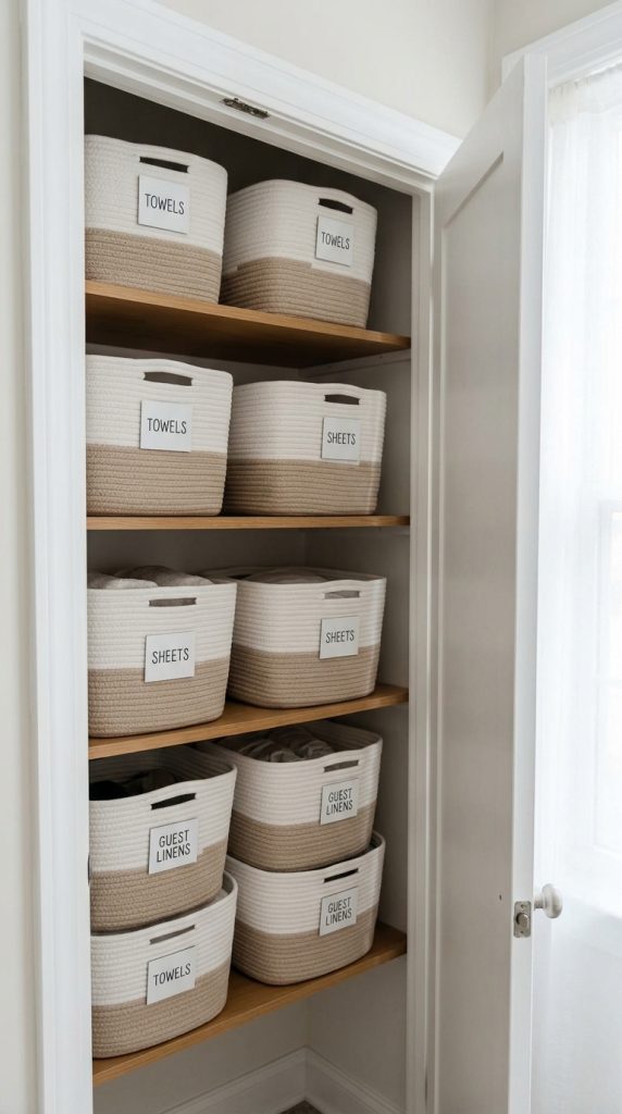 Use Matching Storage Bins