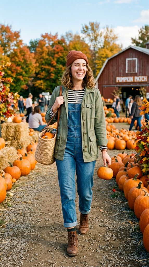 Utility Jacket with Denim Overalls
