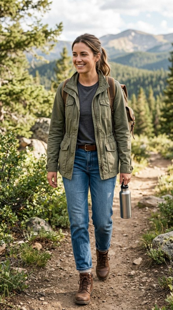 Utility Jacket with Jeans