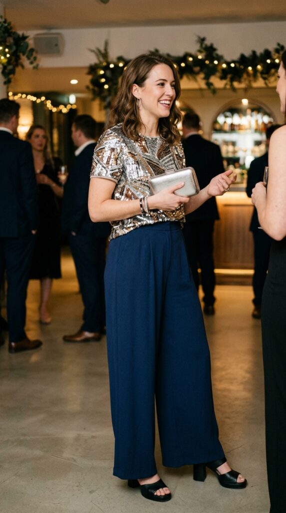 Wide-Leg Pants with a Statement Top