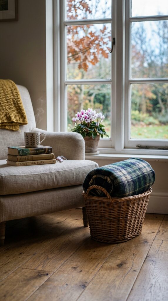 Woven Baskets with Blankets