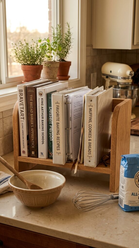 Baking Station with Recipe Shelf