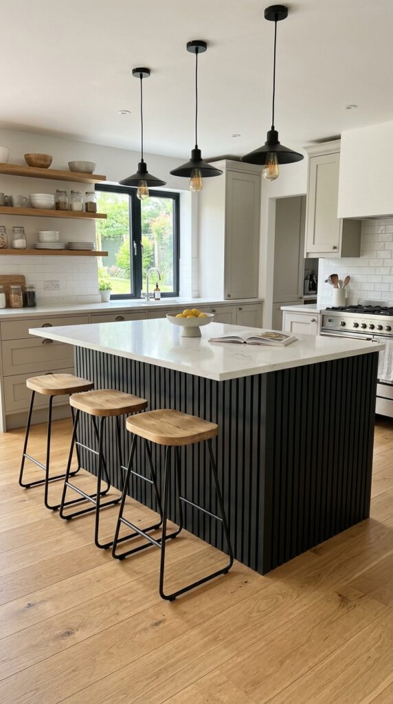 Black Fluted Island