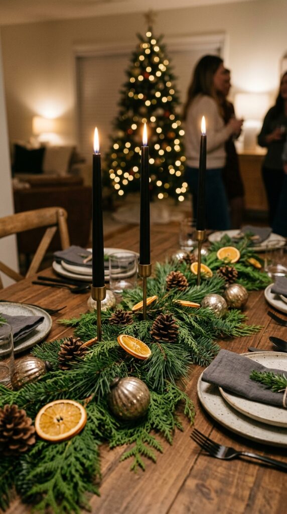 Black Tapers for Holiday Decor