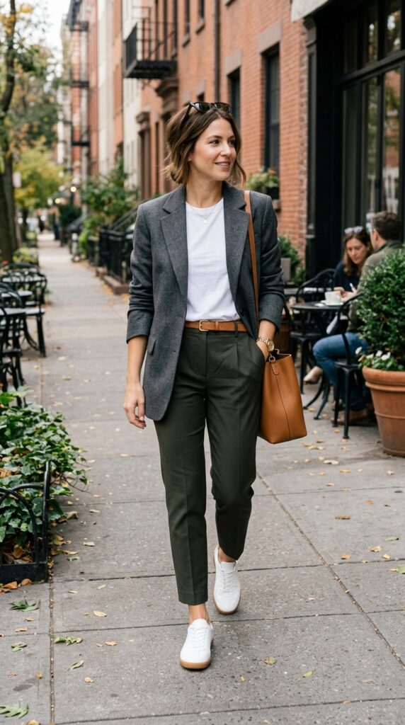 Blazer and T-Shirt Combination