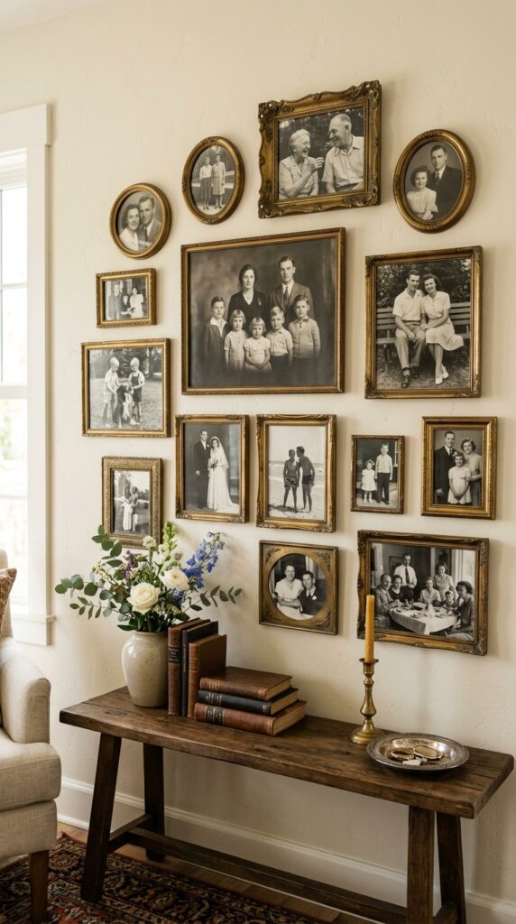 Brass Frames With Black-and-White Photos