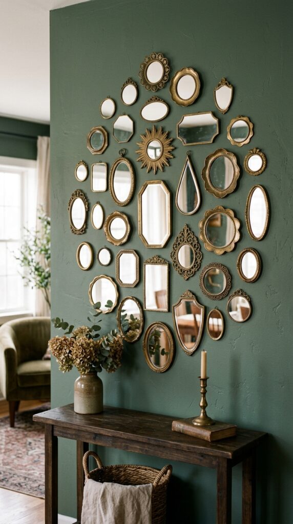 Brass Frames With Vintage Mirrors