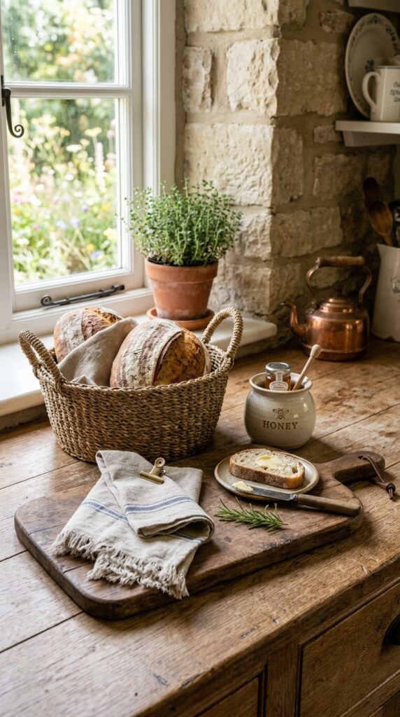 Bread Board and Basket