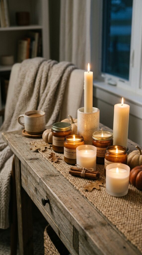 Cozy Candle Display