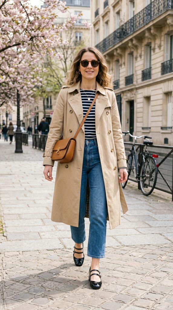  Cropped Jeans and Trench Coat