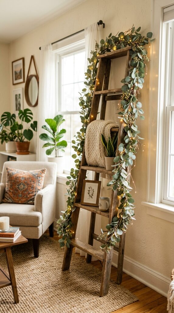 Decorative Ladder with Greenery