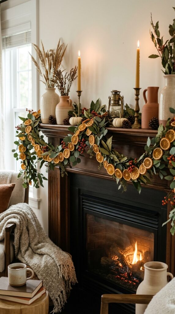 Dried Orange Mantel Garland