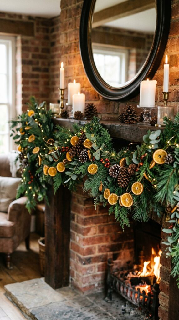 Dried Orange and Pine Garland