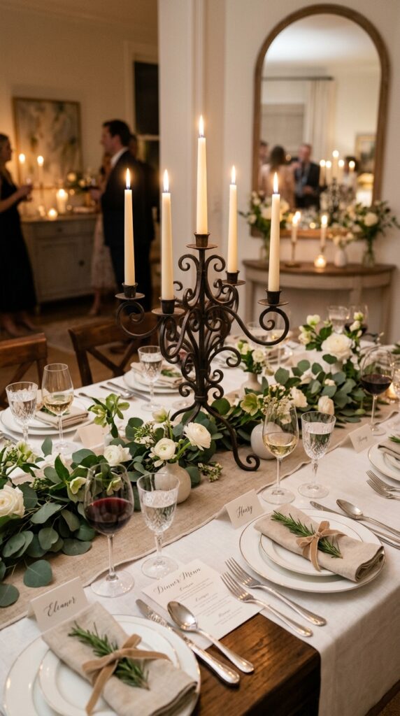 Elegant Dinner Party Centerpiece