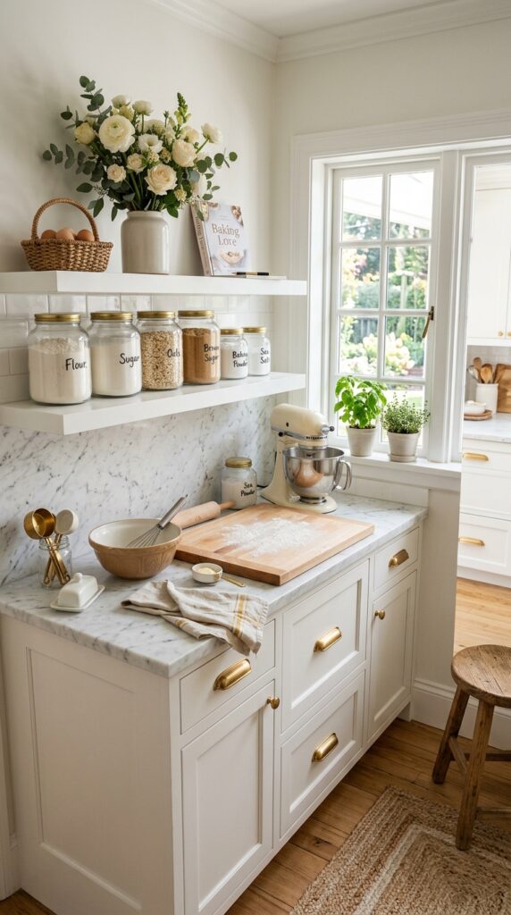 Elegant White Baking Station