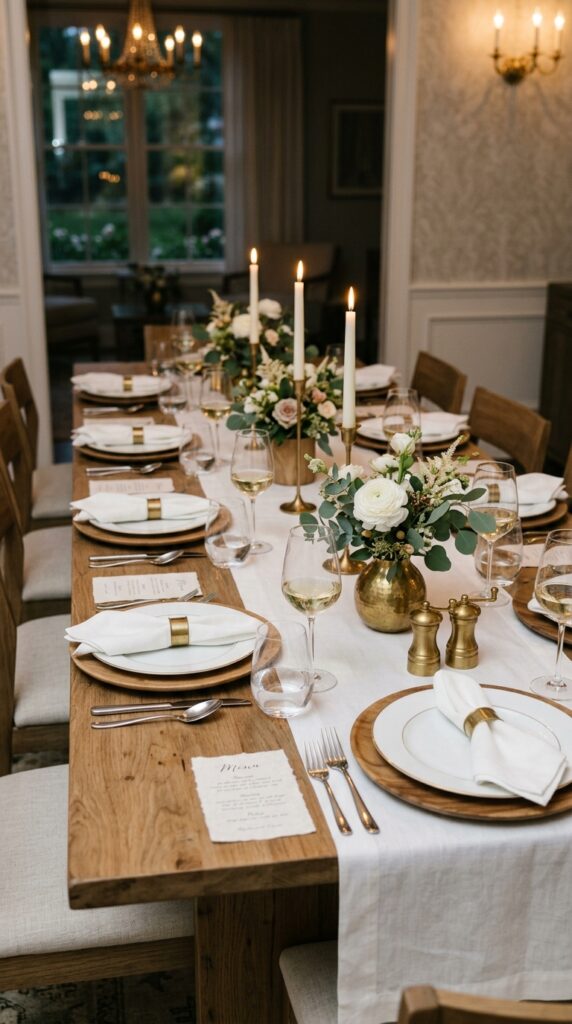 Elegant White Table Setting