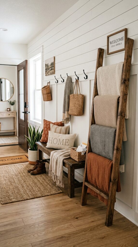 Entryway Blanket Ladder