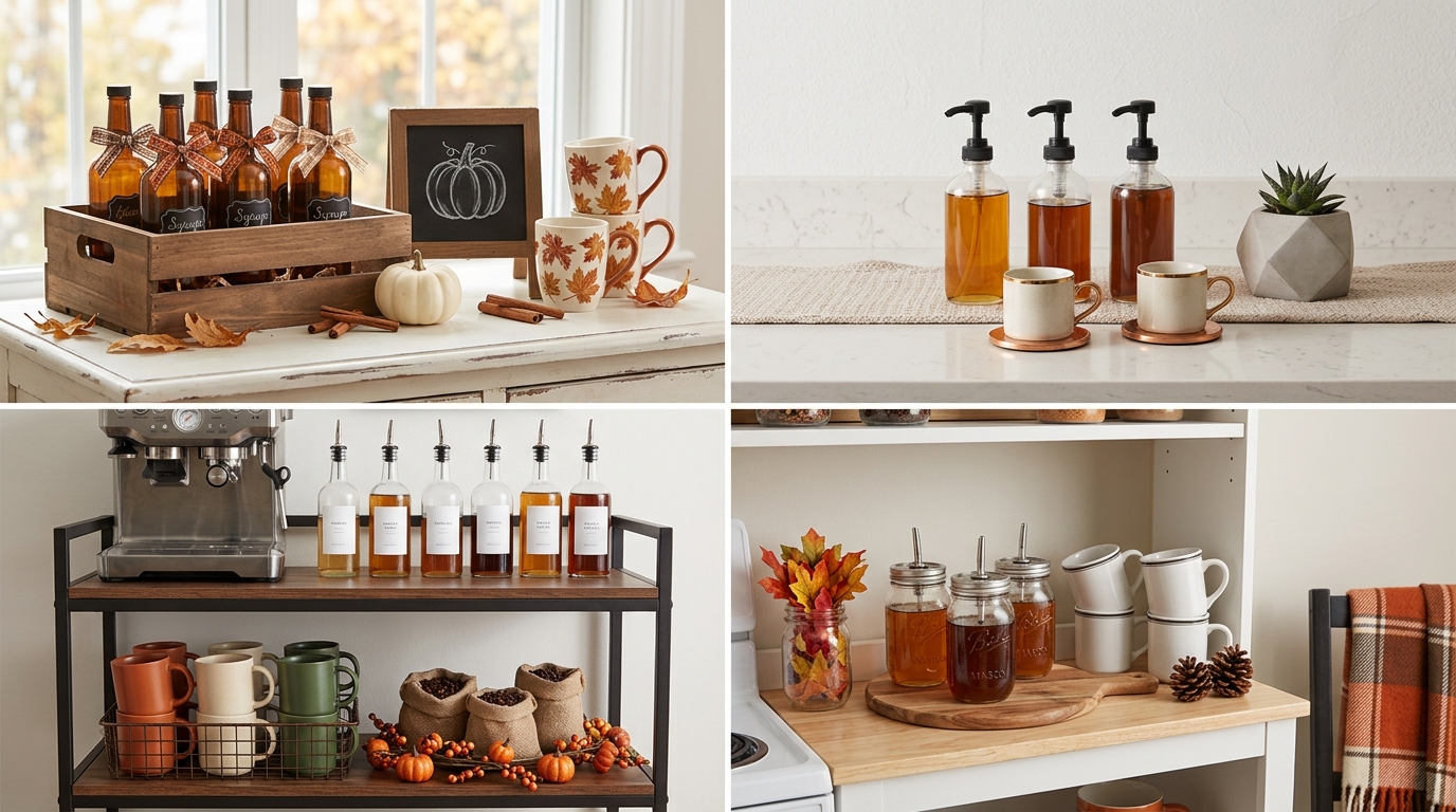 Fall Coffee Syrup Station Ideas
