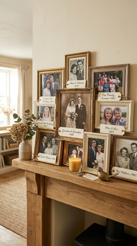 Family Photo Memory Shelf