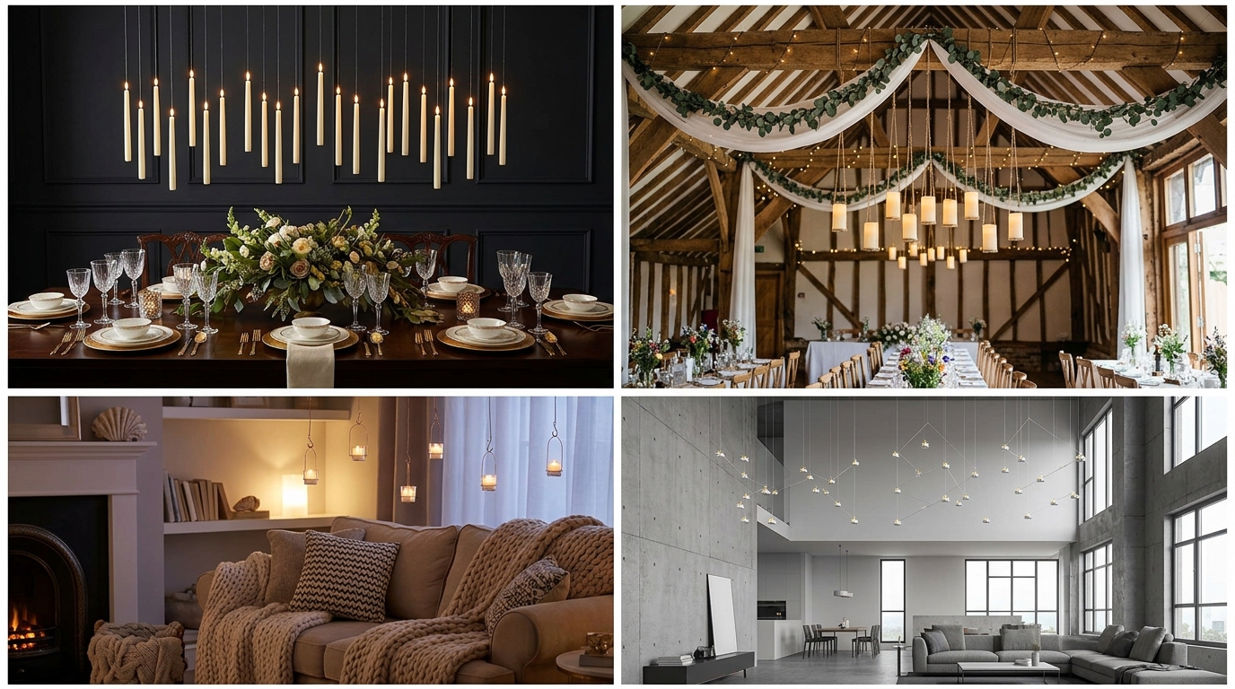 Floating LED Candle Ceiling Ideas