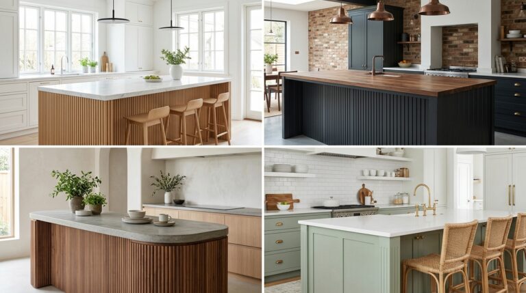 Fluted Wood Kitchen Island Ideas
