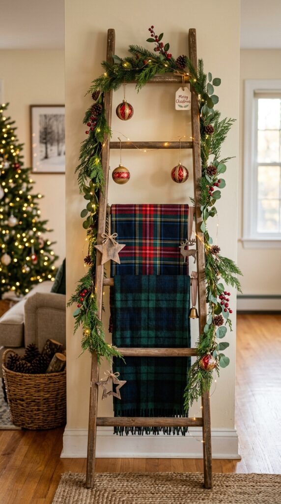 Holiday-Themed Blanket Ladder