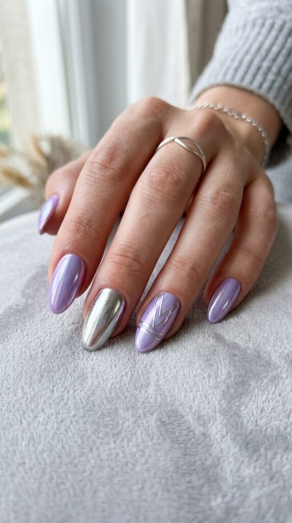 Lavender and Silver Chrome