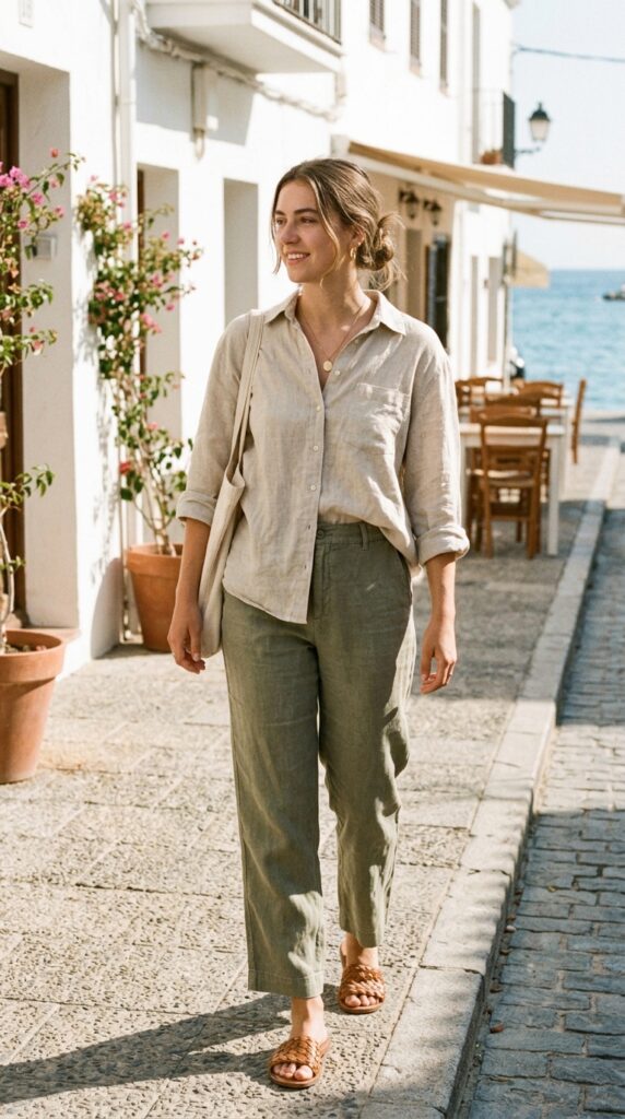 Linen Shirt and Relaxed Pants