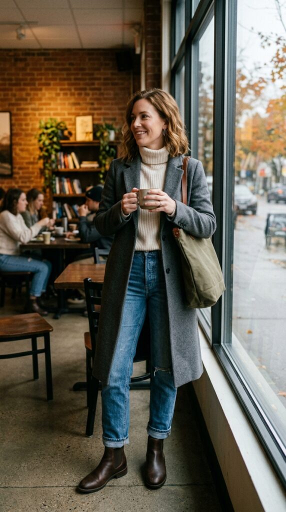 Long Coat and Casual Basics