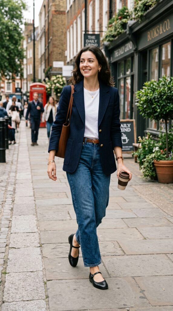 Mary Janes with Straight-Leg Jeans