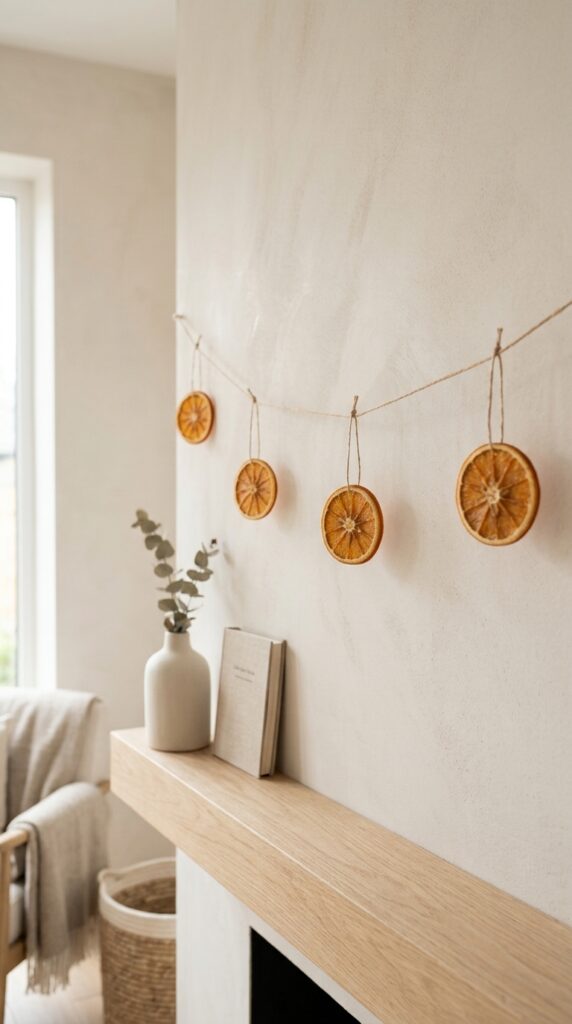 Minimalist Orange Slice Garland