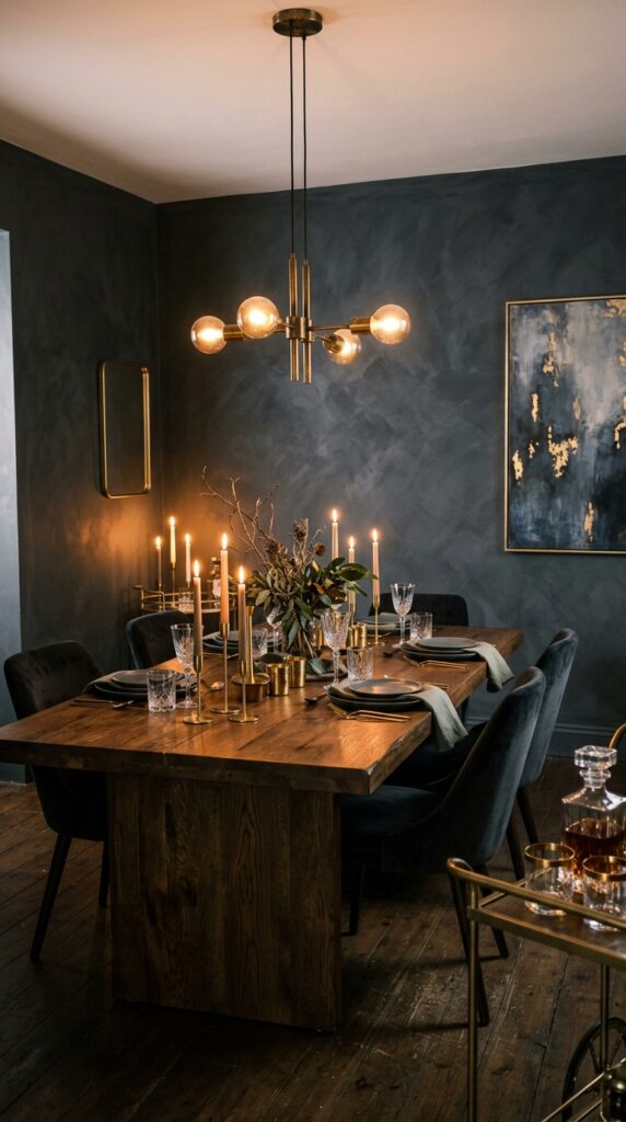 Moody Gray Limewash Walls