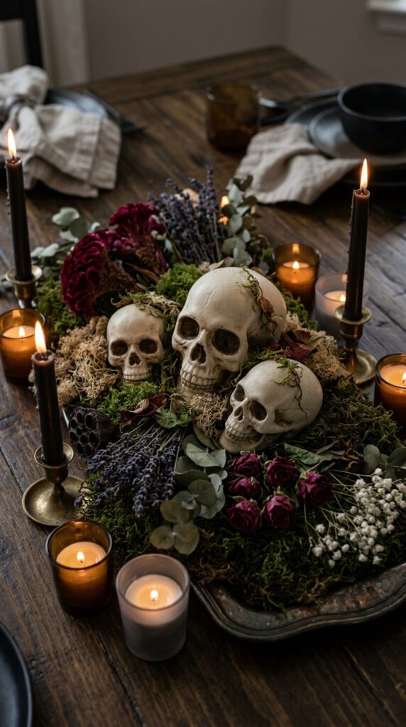 Moss and Skull Display
