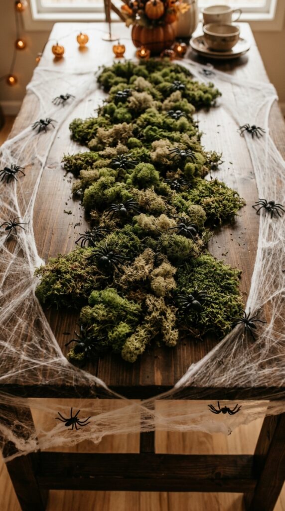 Moss and Spider Web Decor