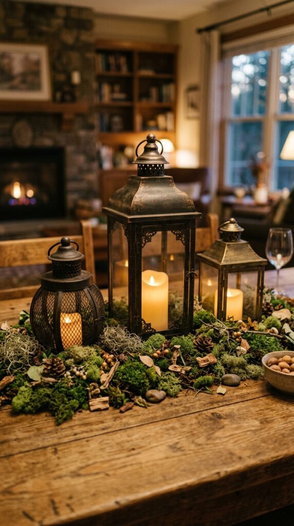 Moss and Vintage Lanterns