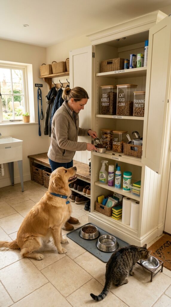 Mudroom Pet Food Cabinet