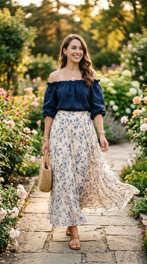 Off-Shoulder Maxi Dress