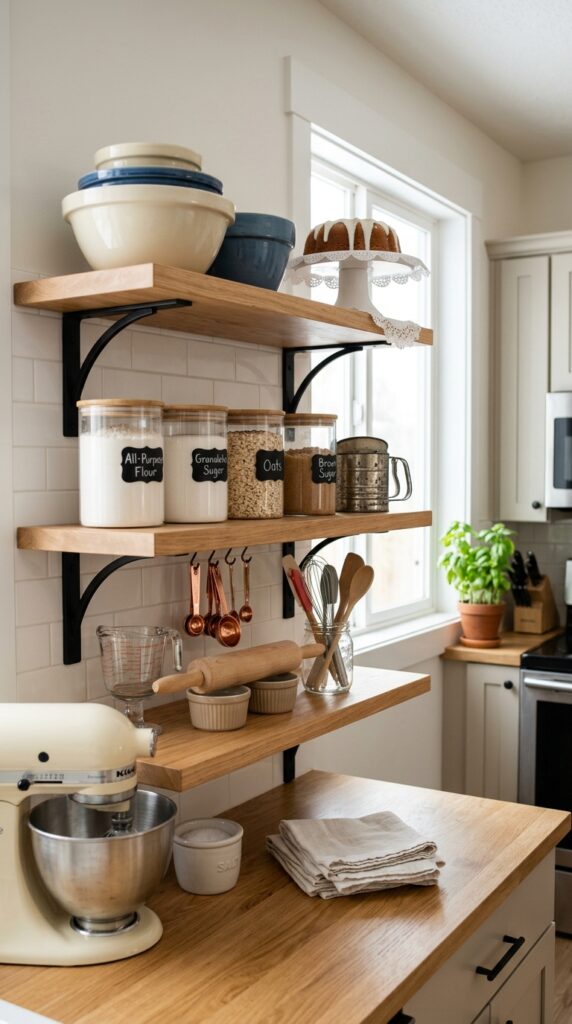 Open Shelving Baking Station