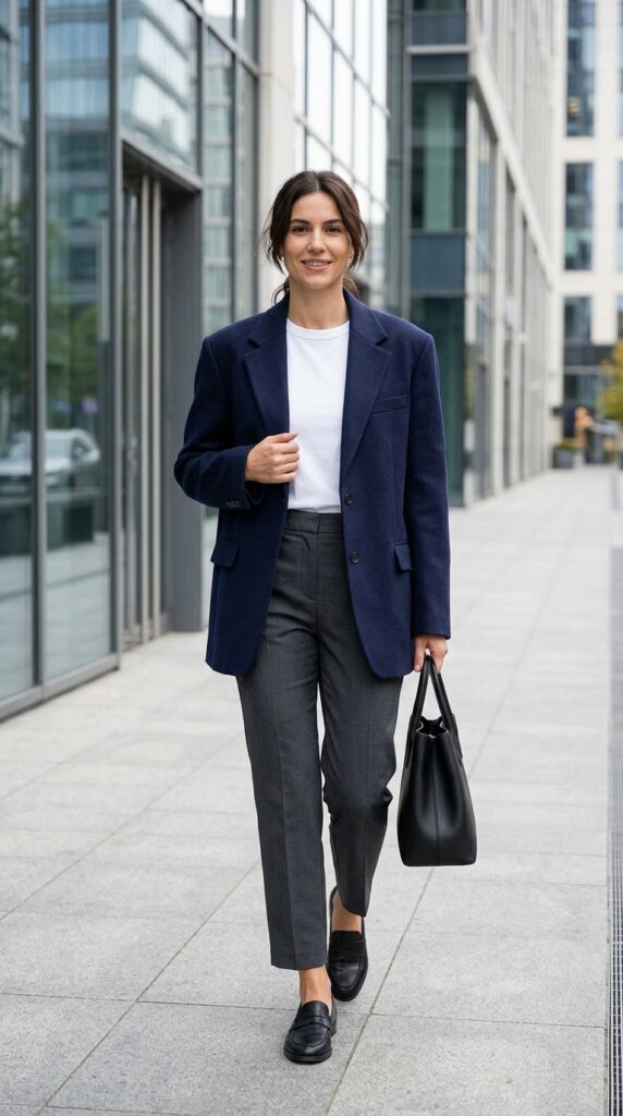 Oversized Blazer with a Basic Tee