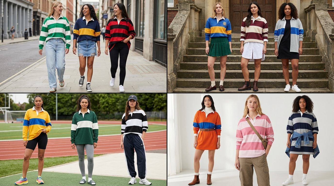 Oversized Rugby Shirt Fashion Ideas