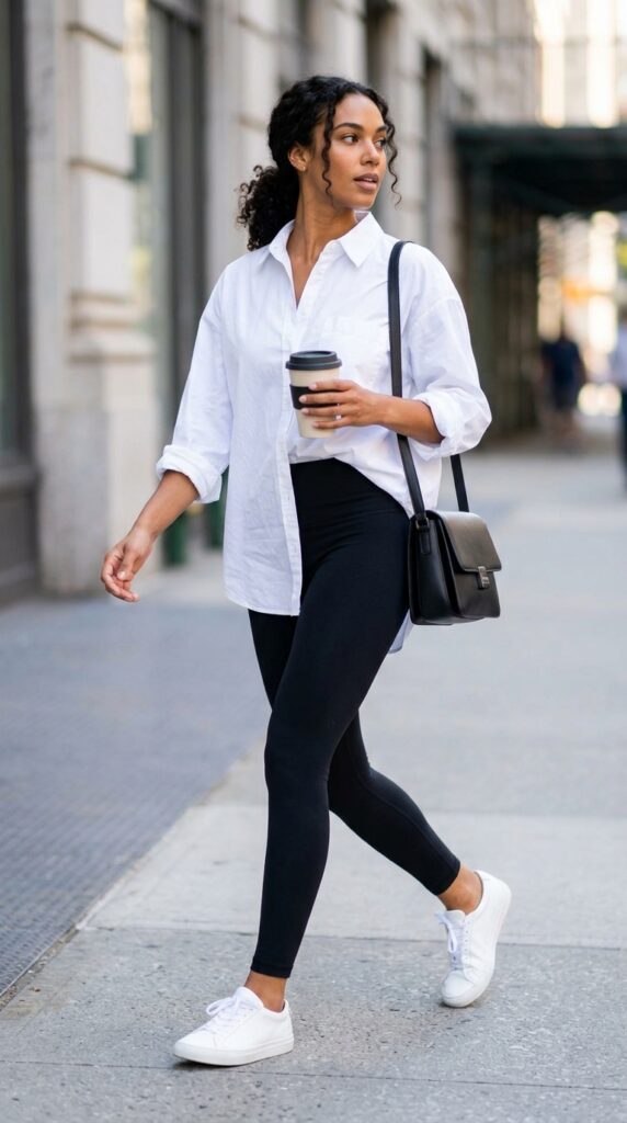 Oversized Shirt With Leggings