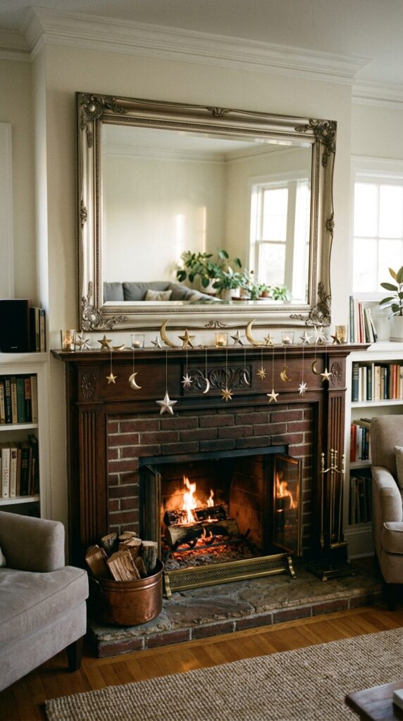 Silver Mirror With Star Accents